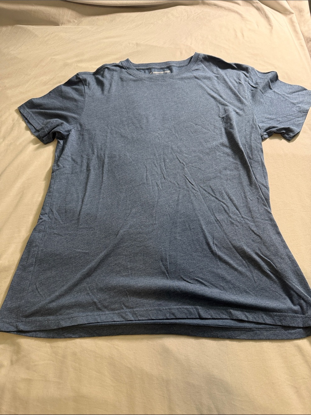 American Giant Men's Short Sleeve Crew Tee in Slate Blue